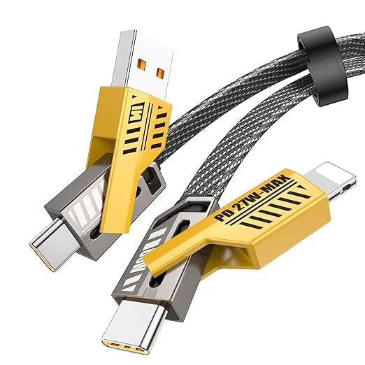 4-in-1 Multi USB PD Fast Charging Cable – Type-C to C, C to Lightning, USB to C, USB to Lightning